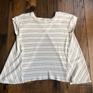 Altar’d State Striped Waffle SS Tee open back